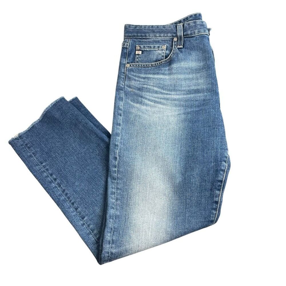 AG Adriano Goldschmied Ex-Boyfriend Slouchy Slim Crop Jeans Size 31 - Picture 2 of 12